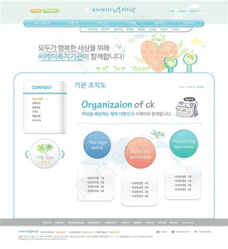 蓝色清新网页风格psd网页模板