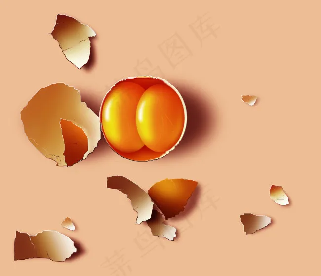 鸡蛋 破开的鸡蛋壳 艺术 可爱psd模版下载