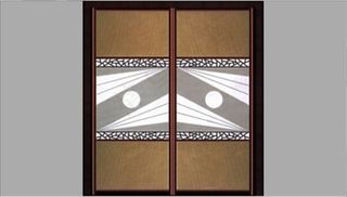 3d 褐黄色推拉门 贴图