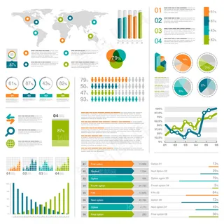创意商务信息图表设计矢量素材