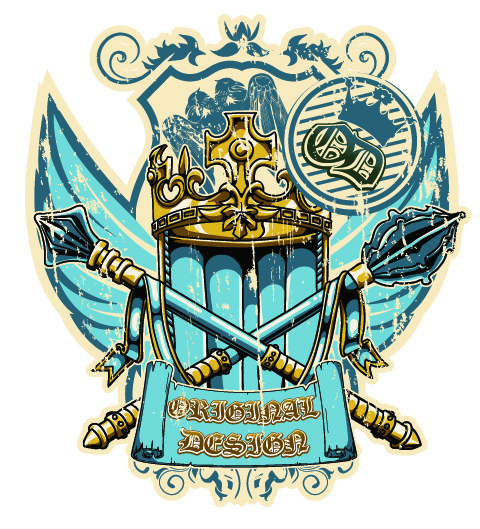 多款复古徽标logo设计图标eps...