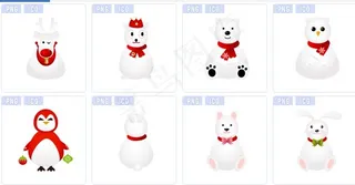 圣诞节动物图标下载