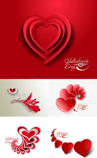 情人节浪漫爱心矢量素材