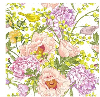 绘唯美春天花卉艺术背景图片