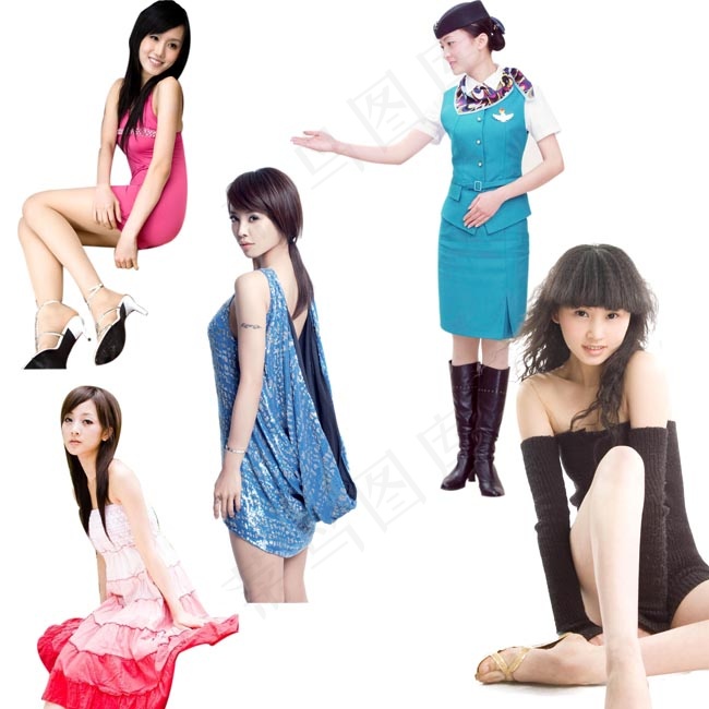 广告美女人物图片psd模版下载