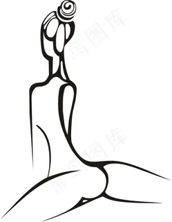 8款抽象人物矢量素材 8款抽象人物矢量素材