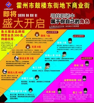 地下商业街宣传单图片