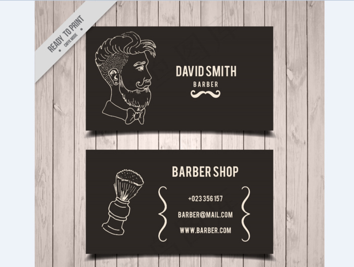 黑色创意简洁名片