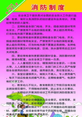 消防安全制度展板图片