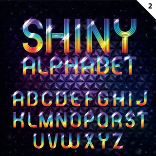 套彩色的字母和数字设计矢量图05