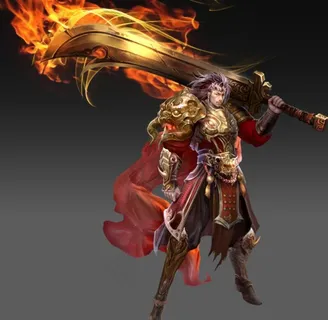 一个男战士游戏角色原画图片 一个男战士游戏角色原画图片