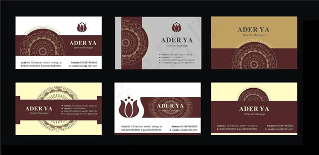 时尚企业名片卡片设计矢量素材