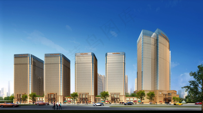 奢侈品广场建筑方案效果图图片