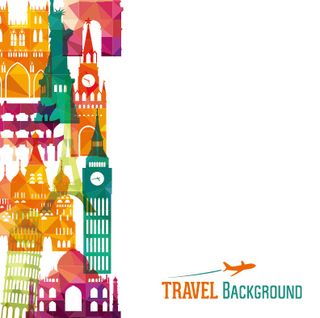 古典建筑与旅游背景矢量02