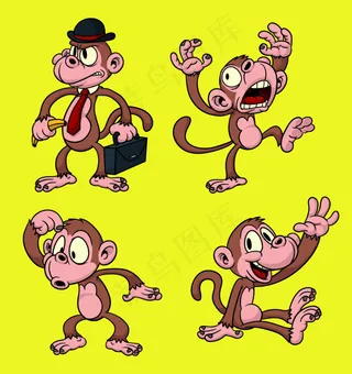 卡通猴子PSD抠好的