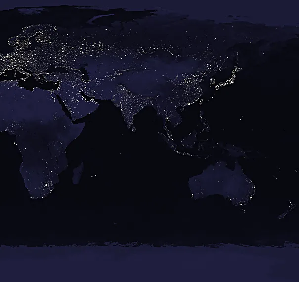 夜晚的地球图片