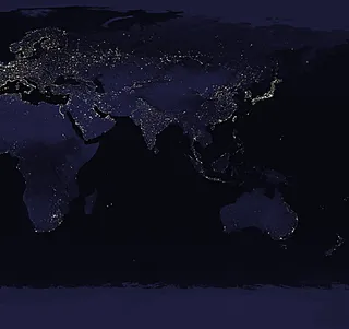 夜晚的地球图片