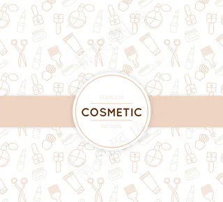 手绘化妆品背景