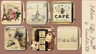 巴黎咖啡文化图标下载