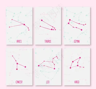 简单线条星座图