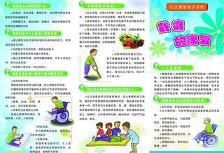 截瘫的康复知识宣传彩页图片
