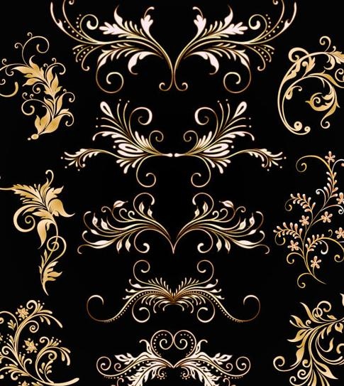 欧式花纹花边矢量素材图片