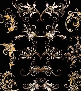 欧式花纹花边矢量素材图片