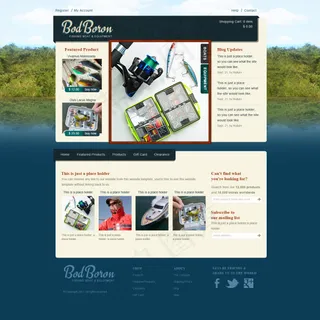 欧美钓鱼俱乐部网站PSD素材