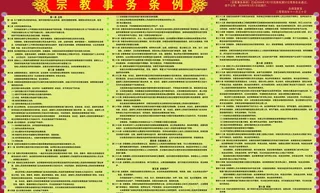 宗教事务条例展板图片
