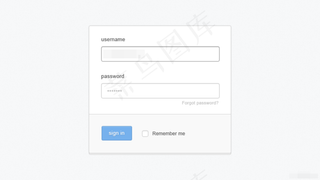 清洁干净的登录框