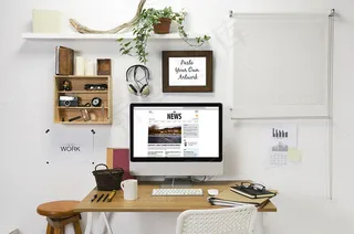 电脑界面屏幕设计效果图贴图样机模板...