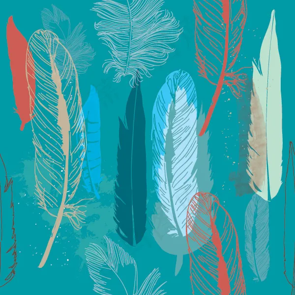 时尚唯美素描羽毛图形素材图案底纹背...eps,ai矢量模版下载