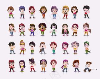 卡通人物形象—矢量素材