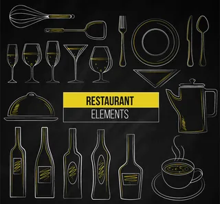 酒杯底纹剪影素材