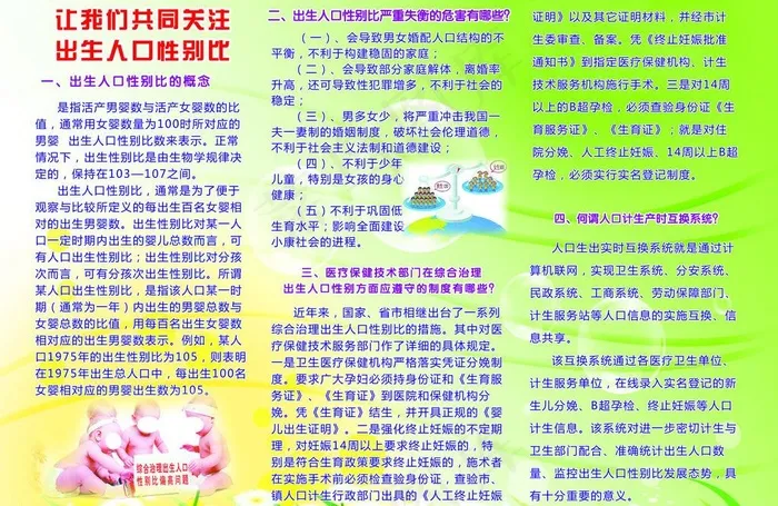 综合治理出生人口图片psd模版下载