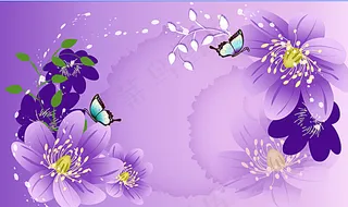 蝶恋花电视背景墙图片