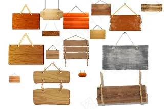 古典悬挂木质装饰吊牌吊板免扣元素