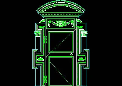 栏杆、柱子、雕花、门、装饰主题CA...