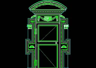 栏杆、柱子、雕花、门、装饰主题CA...