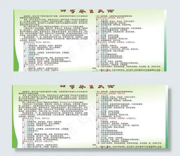四季养生大论图片 四季养生大论图片