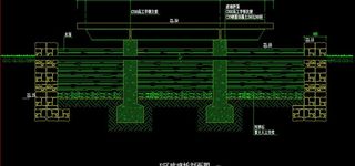 玻璃桥梁剖面图图片