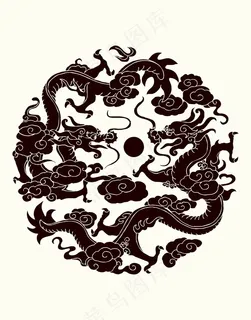 中国传统图案祥龙