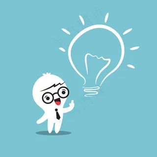 卡通商业精英矢量图片