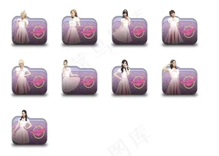 裙子女孩文件夹图标下载