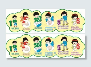 幼儿洗手流程图