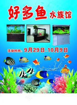 鱼缸彩页宣传单 鱼