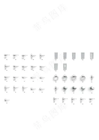 卧室门门锁装饰门锁模型