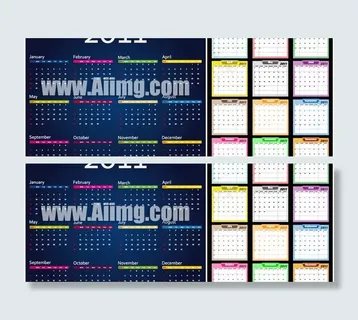 2011简洁日历eps矢量