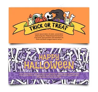 创意矢量图万圣节活动宣传banner