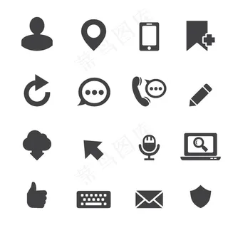 手势电话图标素材